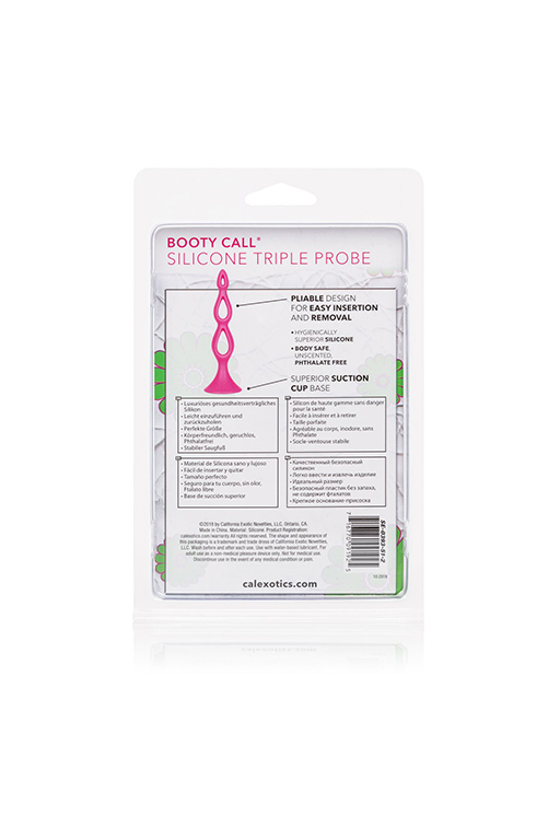 Анальная елочка Booty Call® Silicone Triple Probe, розовый SE-0393-51-2 - California Exotic Novelties - Анальные ёлочки - Купить