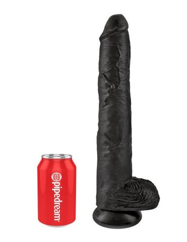 Фаллоимитатор-гигант черный King Cock 14 Cock with Balls