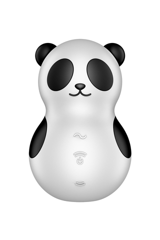 Вакуумно-волновой стимулятор Satisfyer Pocket Panda, силикон, чёрно-белый