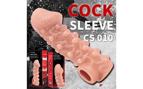 Насадка на фаллос с шариками и отверстием для мошонки COCK SLEEVE CS.010 Large