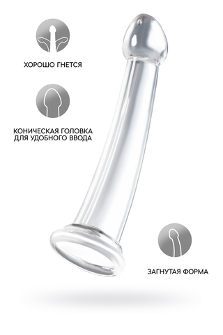 Нереалистичный фаллоимитатор TOYFA Basic Jelly Dildo XL, TPE, прозрачный, 22 см
