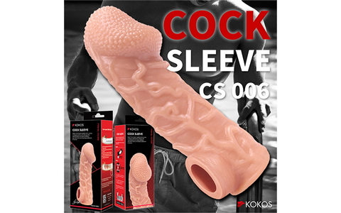 Насадка на фаллос с венками и отверстием для мошонки COCK SLEEVE CS.006-L Large