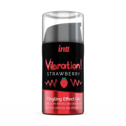 Жидкий интимный гель с эффектом вибрации Strawberry, 15 мл