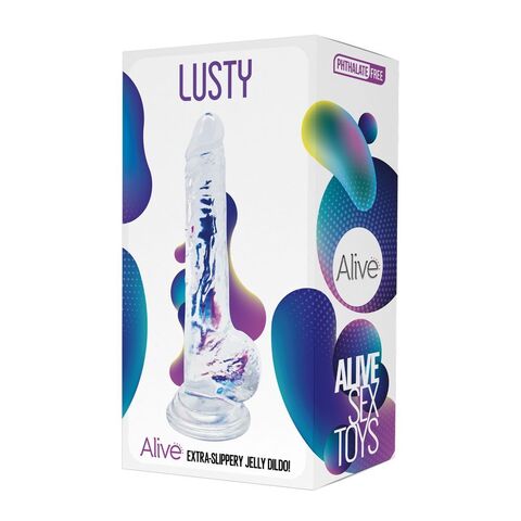 Фаллоимитатор на присоске Lusty Jelly Dildo прозрачный