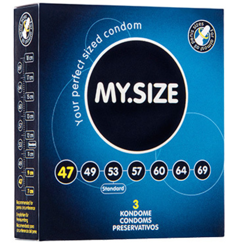 Презервативы My.Size, латекс, 16 см, 4,7 см, 3 шт.