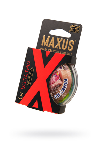 Презервативы Maxus Sensitive, ультратонкие, латекс, пластиковый кейс, 3 шт.