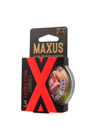 Презервативы Maxus Sensitive, ультратонкие, латекс, пластиковый кейс, 3 шт.