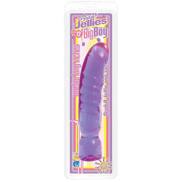 Фаллоимитатор фиолетовый Crystal Jellies 12 Big Boy - Purple фото