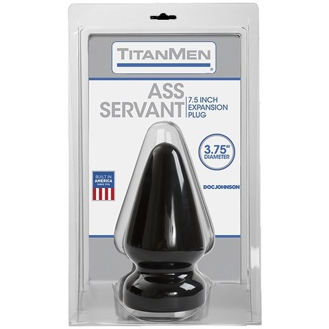Анальная пробка черная без вибрации Titanmen Tools - Butt Plug - 3.75 Diameter Ass Servant