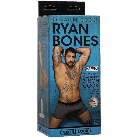 Фаллоимитатор с мошонкой на съемной присоске слепок порнозвезды Ryan Bones Signature Cocks - Ryan Bones 7 ULTRASKYN™ Cock with Removable Vac-U-Lock™ Suction Cup