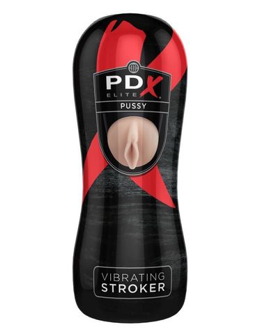 Мастурбатор-вагина в тубе с вибрацией PDX ELITE Vibrating Pussy Stroker