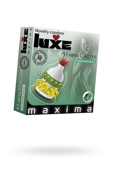 Презервативы Luxe, maxima, «Гавайский кактус», 18 см, 5.2 см, 1 шт. фото