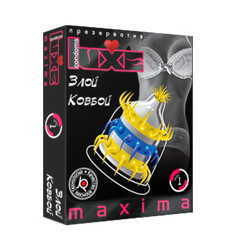 Презервативы Luxe, maxima, «Злой ковбой», 18 см, 5.2 см, 1 шт.