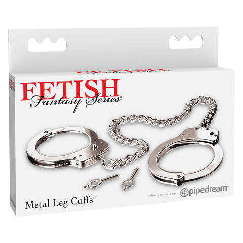 Фиксация для ног с длинной цепочкой Metal Leg Cuffs - Silver