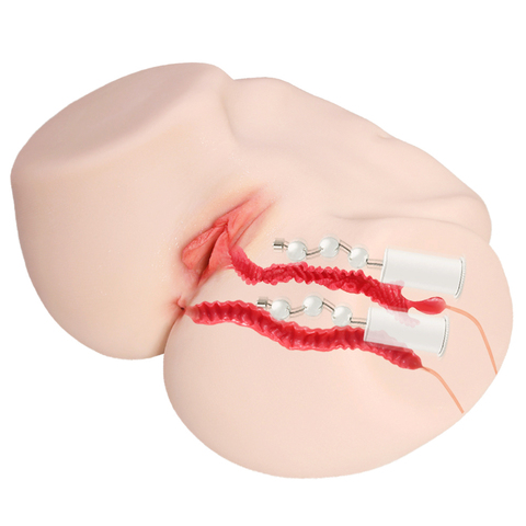 Jenny Onahole Real Vagina Мастурбатор полуторс с двойным слоем материала, с вибрацией