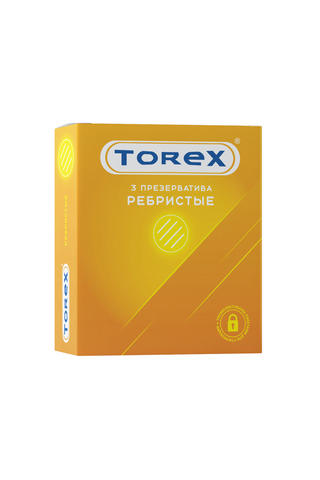 Презервативы ребристые TOREX  латекс, №3, 18,5 см