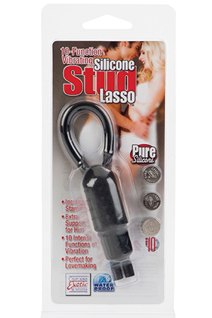 10-Function Vibrating Silicone Stud Lasso™ - Black фото