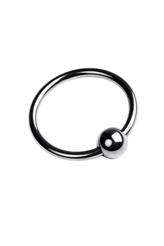 Кольцо под головку пениса Metal by TOYFA, серебряное, 2,5 см.