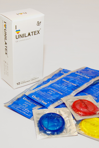 Презервативы Unilatex, multifrutis, аромат, цветные, 19 см, 5,4 см, 15 шт.