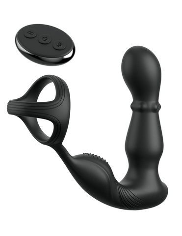 Вибромассажёр простаты с эрекционным кольцом Ass-gasm Slide & Glide