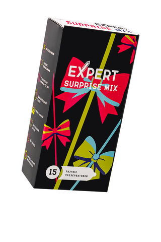 Презервативы EXPERT Surprise Mix, секретный микс, 15 шт