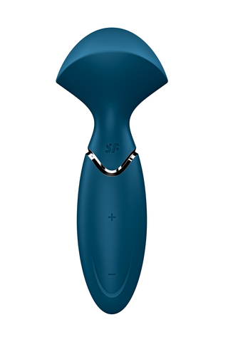 Вибромассажер для всего тела Satisfyer Mini Wand-er, силикон, синий, 16 см