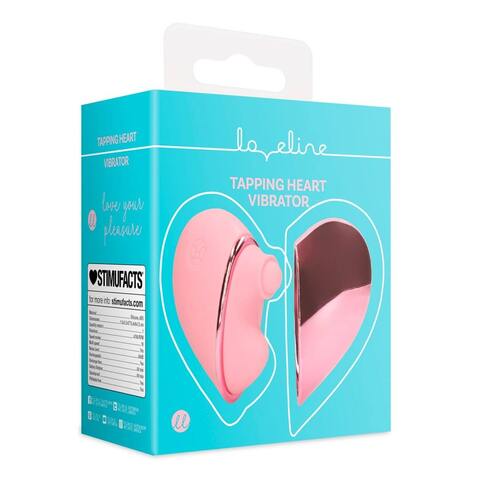 Вибратор-сердце с функцией пульсации Tapping Heart Vibrator (розовый)