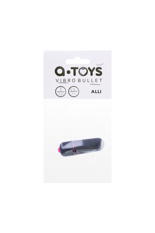 Вибропуля A-Toys Alli ABS пластик, черный, 5,5 см, Ø 1,7 см
