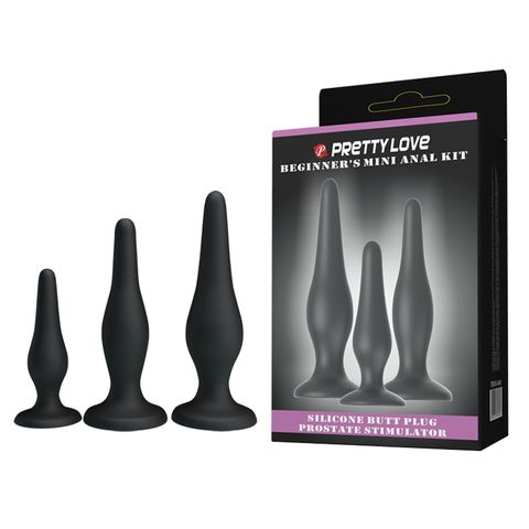 PrettyLove Mini Anal Kit Набор силиконовых анальных пробок для начинающих