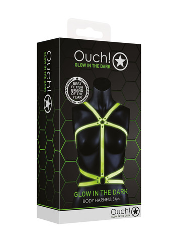 Портупея Body Harness - Glow in the Dark (S/M)