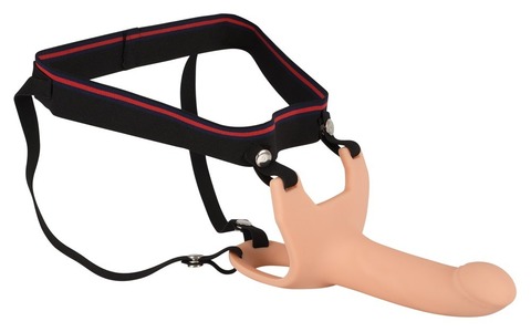 Силиконовый полый страпон на ремнях Silicone Strap-on by You2Toys Medium