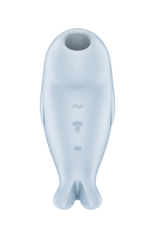 Вакуумный стимулятор клитора с вибрацией Satisfyer Seal You Soon, силикон, голубой, 11 см
