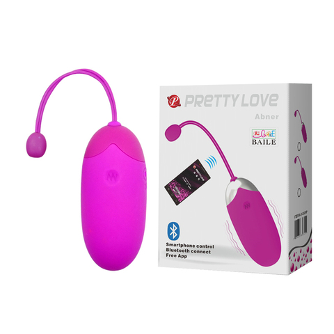 PRETTY LOVE ABNER Вибромассажер-яичко, управление от смартфона или через Bluetooth, перезаряжаемое,12 функций