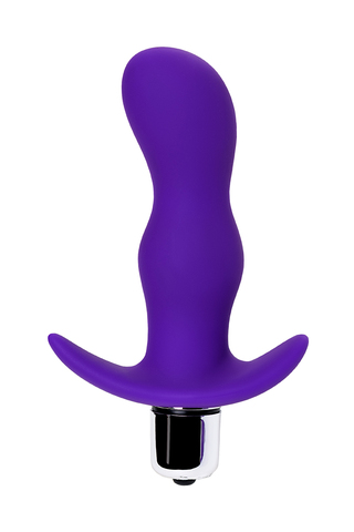 Анальная пробка с вибрацией A-Toys by TOYFA размера S, силикон, фиолетовая, 11,2 см
