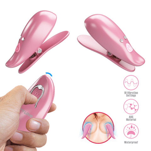 Виброзажимы на соски с пультом Cayley