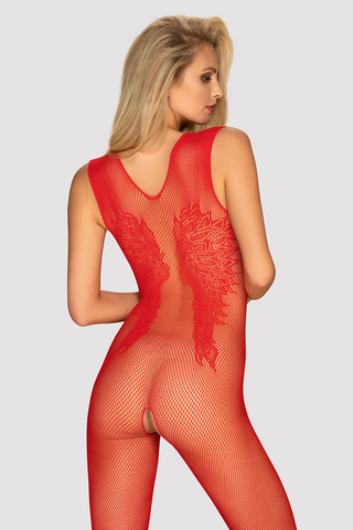 Красная боди-сетка N 112 bodystocking