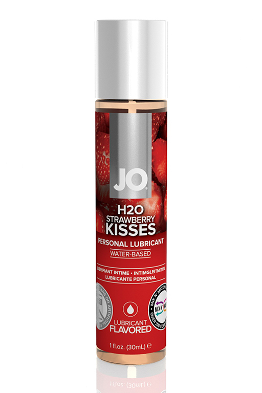 Вкусовой лубрикант Клубника / JO Flavored Strawberry Kiss 1oz - 30 мл. фото