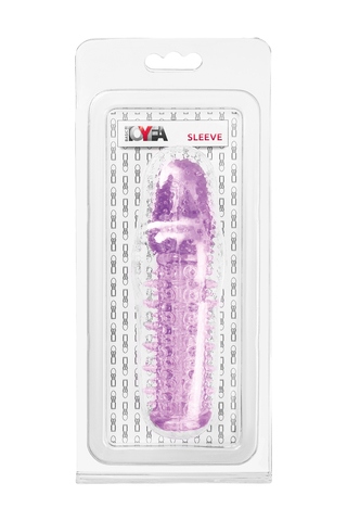 Насадка на пенис с ворсинками TOYFA Basic, TPE, фиолетовый, 13,5 см