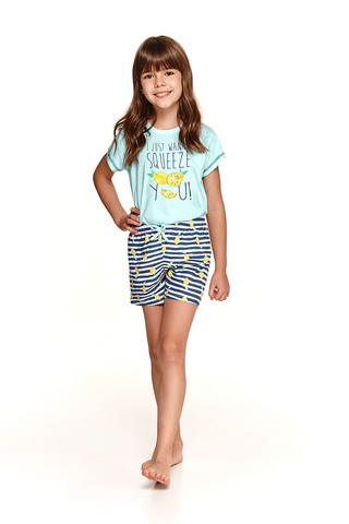 Хлопковая пижама для девочек Hania состоит из футболки и шортиков