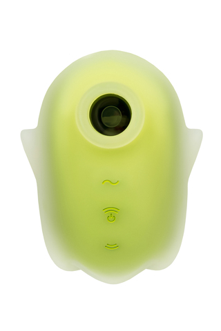 Вакуум-волновой бесконтактный стимулятор клитора Satisfyer Glowing Ghost, силикон, желтый, 8,4 см