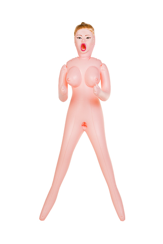 Кукла надувная Hannah, блондинка,TOYFA  Dolls-X Passion, с тремя отверстиями,  кибер вставка: вагина