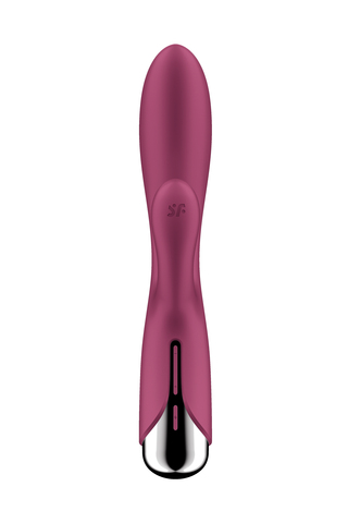 Вибратор-кролик с ротацией Satisfyer Spinning Rabbit 1, силикон, бордовый, 20,5 см