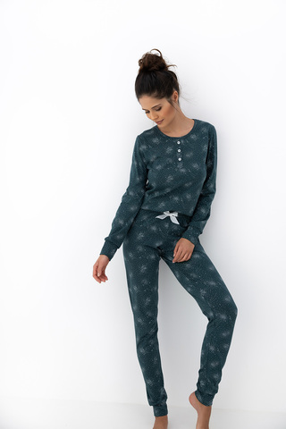 Домашний комплект Ellison состоит из зауженных брюк в и лонгслива с длинными рукавами. Брюки на широ