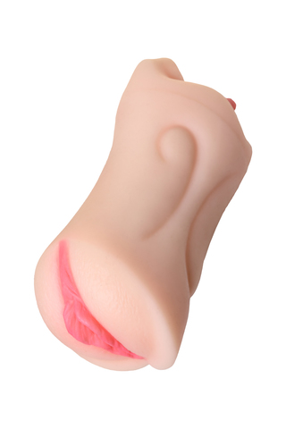 Мастурбатор реалистичный TOYFA Juicy Pussy Fruity Tongue, рот и вагина, SoftSkin, телесный,19 см