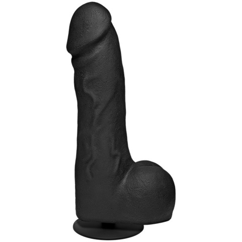 Фаллоимитатор-гигант с присоской-плагом черный KINK - The Really Big Dick With XL Removable Vac-U-Lock™ Suction Cup