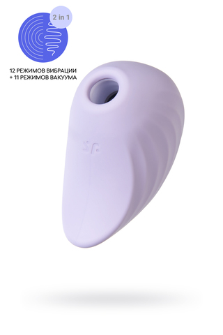 Вакуум-волновой бесконтактный стимулятор клитора Satisfyer Pearl Diver, силикон, фиолетовый, 5 см