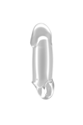 Увеличивающая насадка закрытого типа с кольцом для фиксации на мошонке No.37 - Stretchy Thick Penis