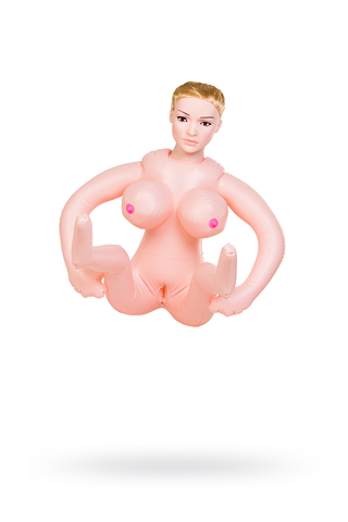 Кукла надувная Dolls-X by TOYFA Liliana с реалистичной головой, блондинка, с двумя отверстиями