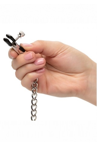 Зажимы-прищепки (украшения) для сосков с цепочкой и утяжелителем Weighted Dual Tier Nipple Clamps