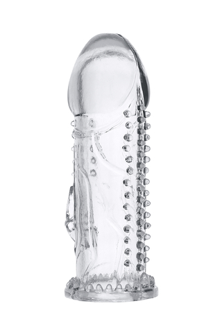 Насадка на пенис с дополнительной стимуляцией A-Toys by TOYFA Ruzy, TPE, прозрачный, 13,5 см